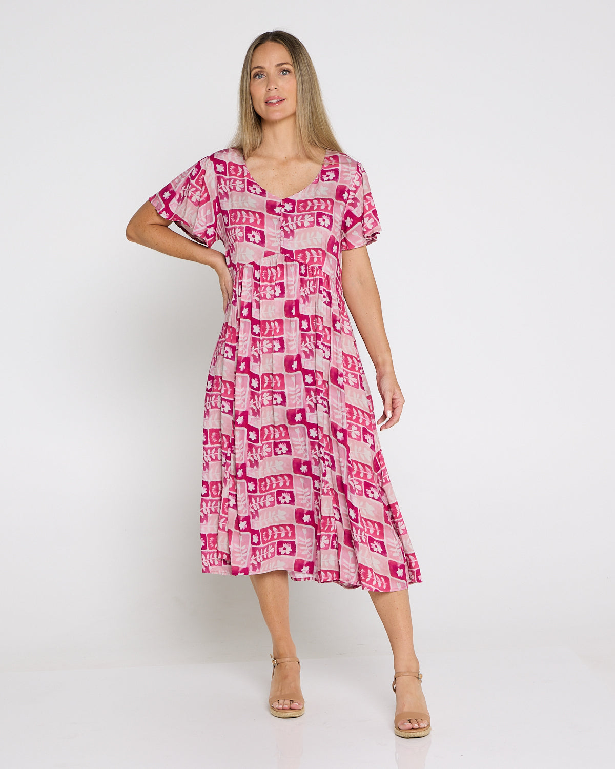 Cornwall Dress - Pink Floral