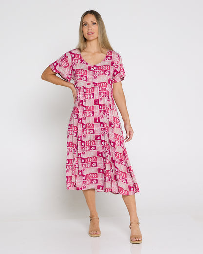 Cornwall Dress - Pink Floral