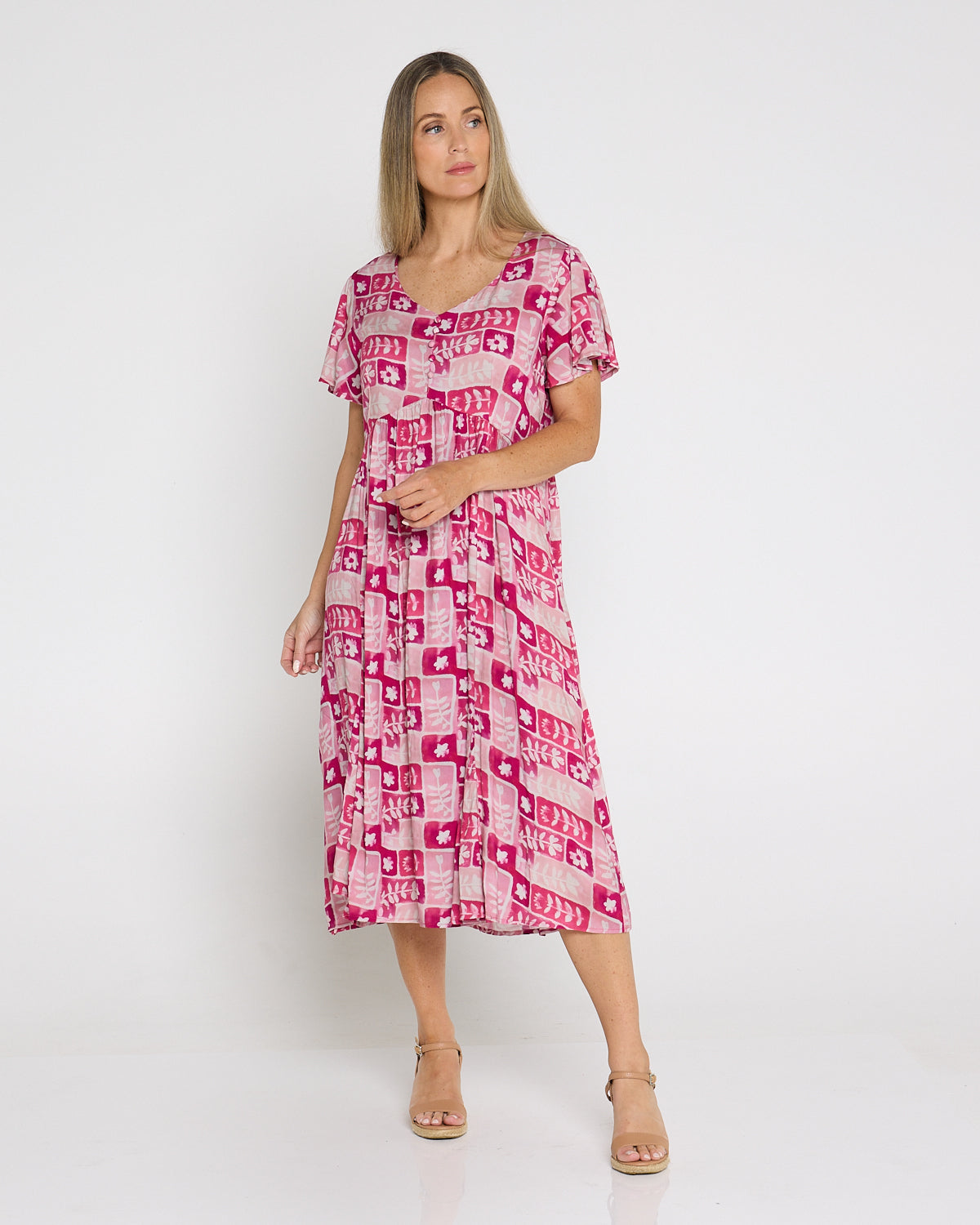 Cornwall Dress - Pink Floral