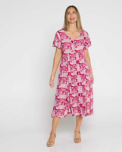Cornwall Dress - Pink Floral