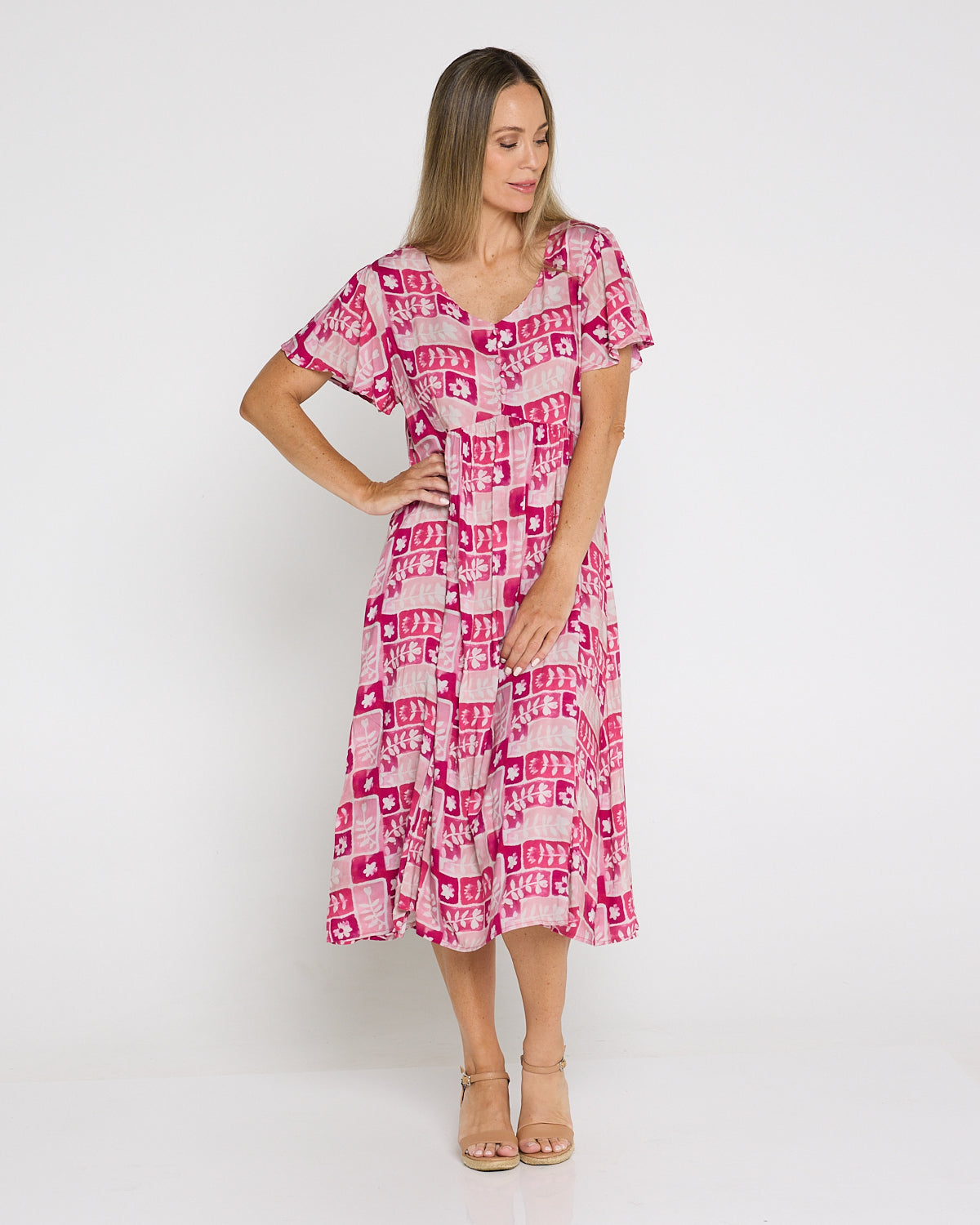 Cornwall Dress - Pink Floral