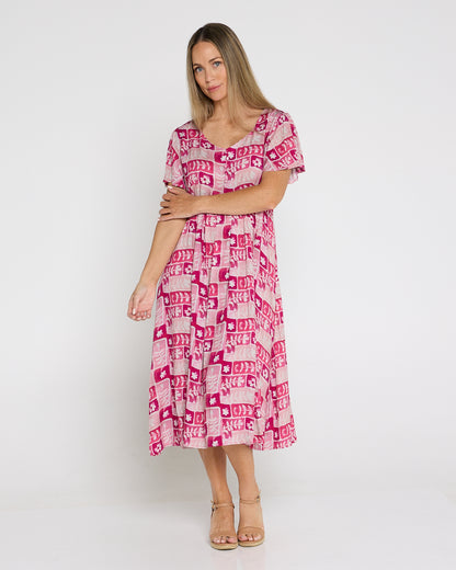 Cornwall Dress - Pink Floral
