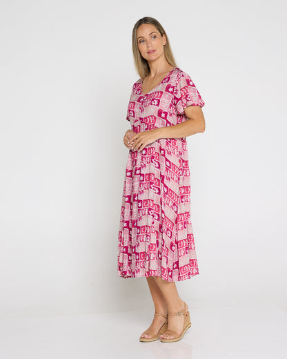 Cornwall Dress - Pink Floral