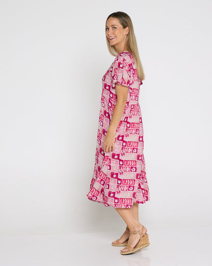 Cornwall Dress - Pink Floral