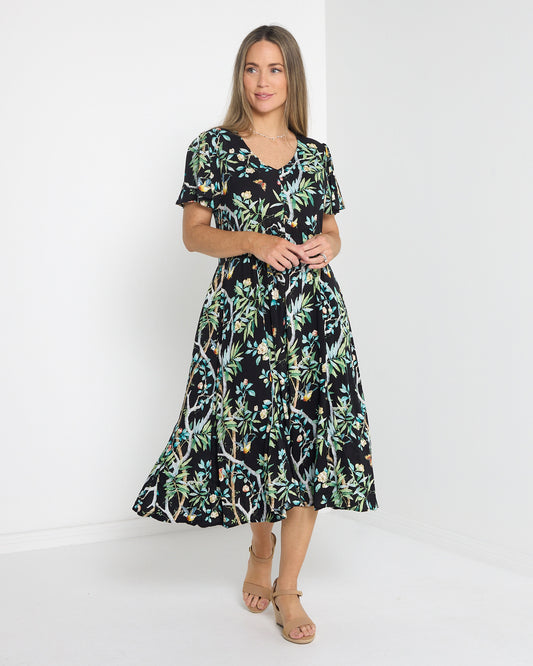 Cornwall Dress - Birds & Butterflies