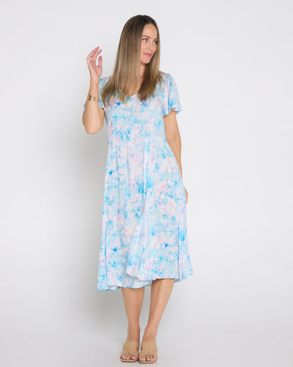 Cornwall Dress - Blue Hydrangea