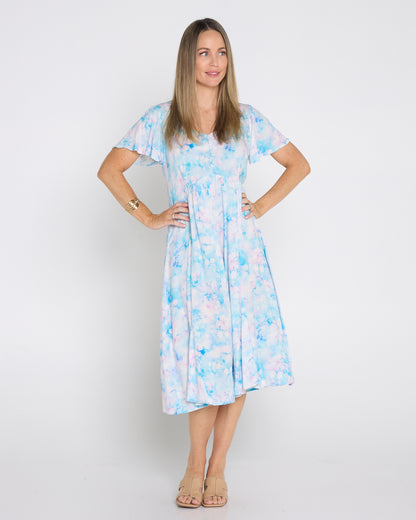 Cornwall Dress - Blue Hydrangea