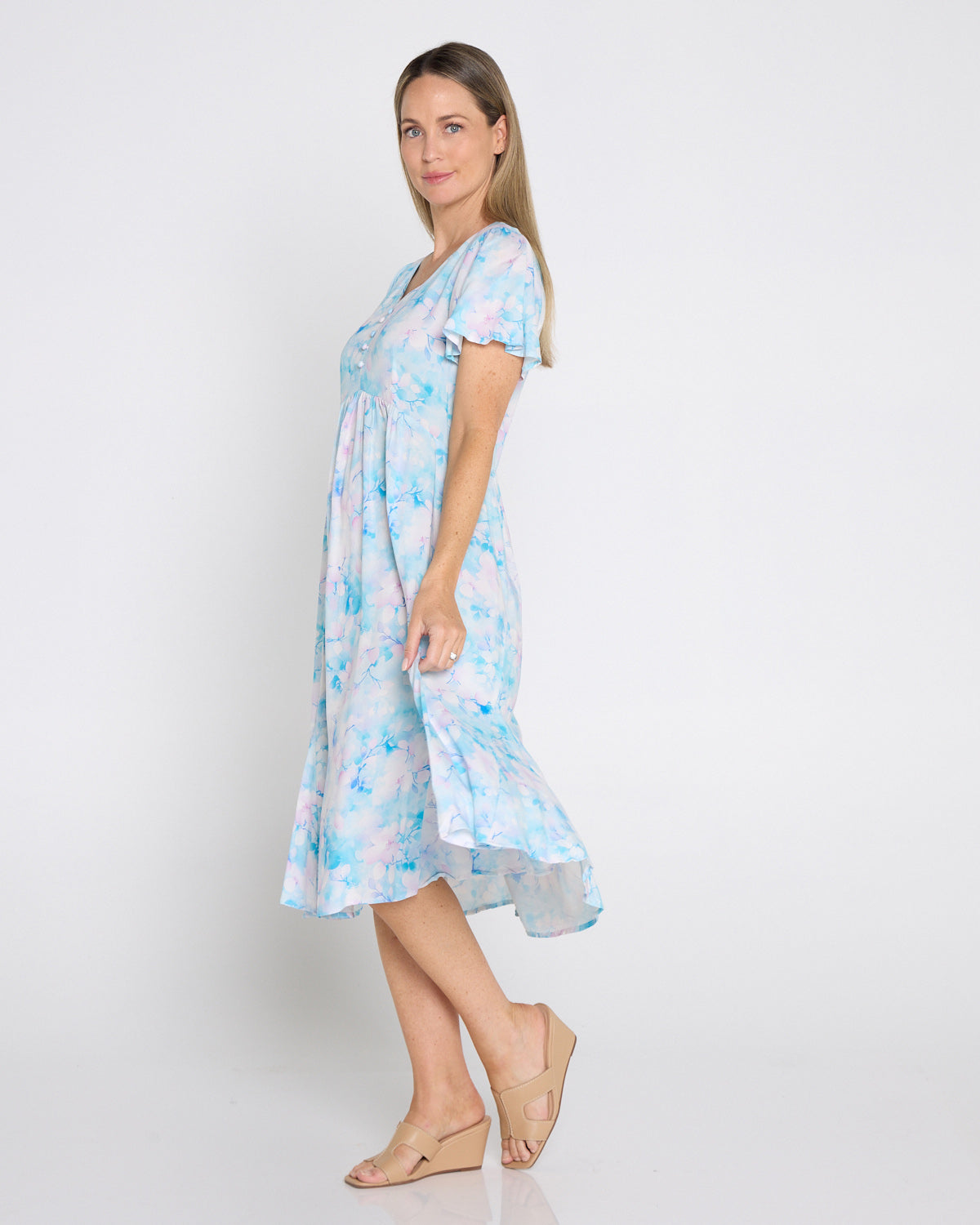 Cornwall Dress - Blue Hydrangea