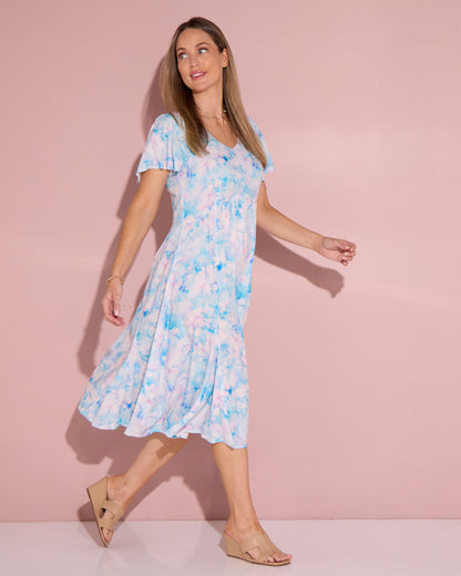 Cornwall Dress - Blue Hydrangea