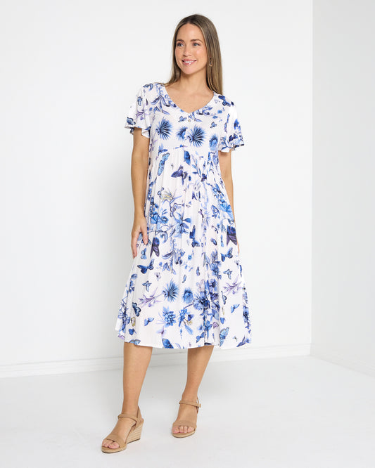 Cornwall Dress - Blue Butterfly