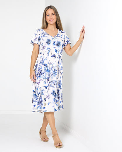 Cornwall Dress - Blue Butterfly