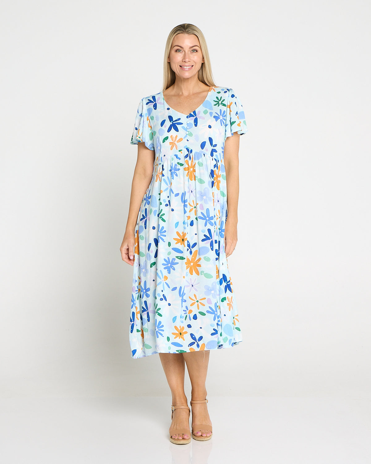 Cornwall Dress - Blue Daisies