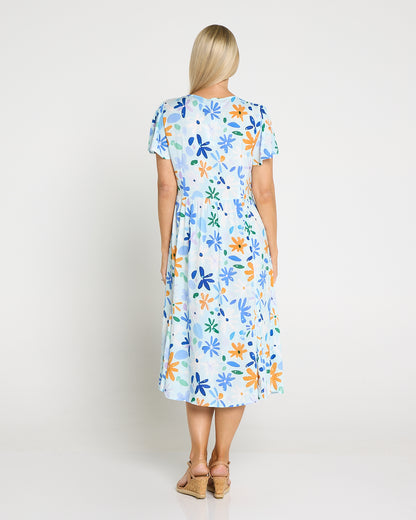Cornwall Dress - Blue Daisies