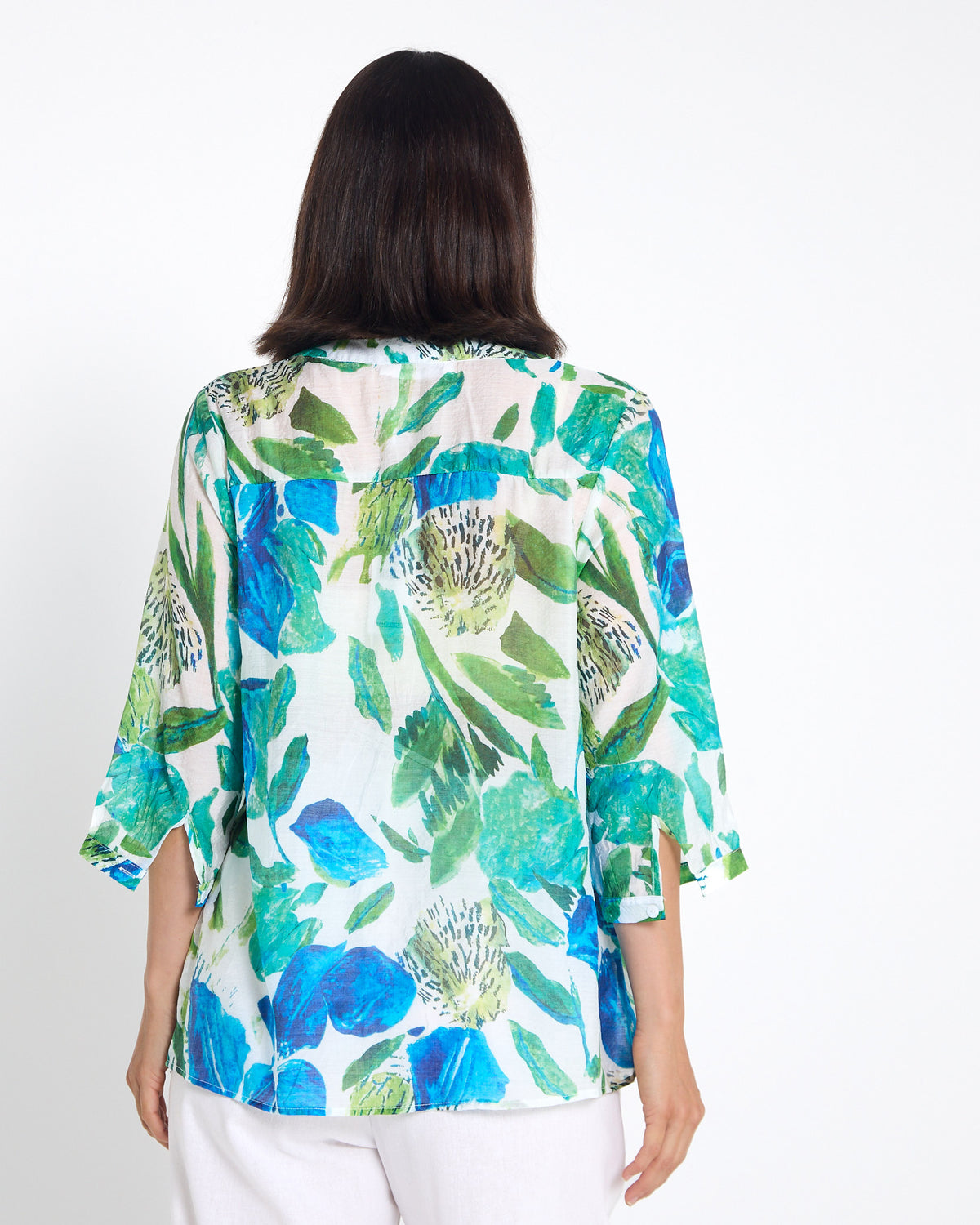 Carnegie Top - Cobalt Botanical
