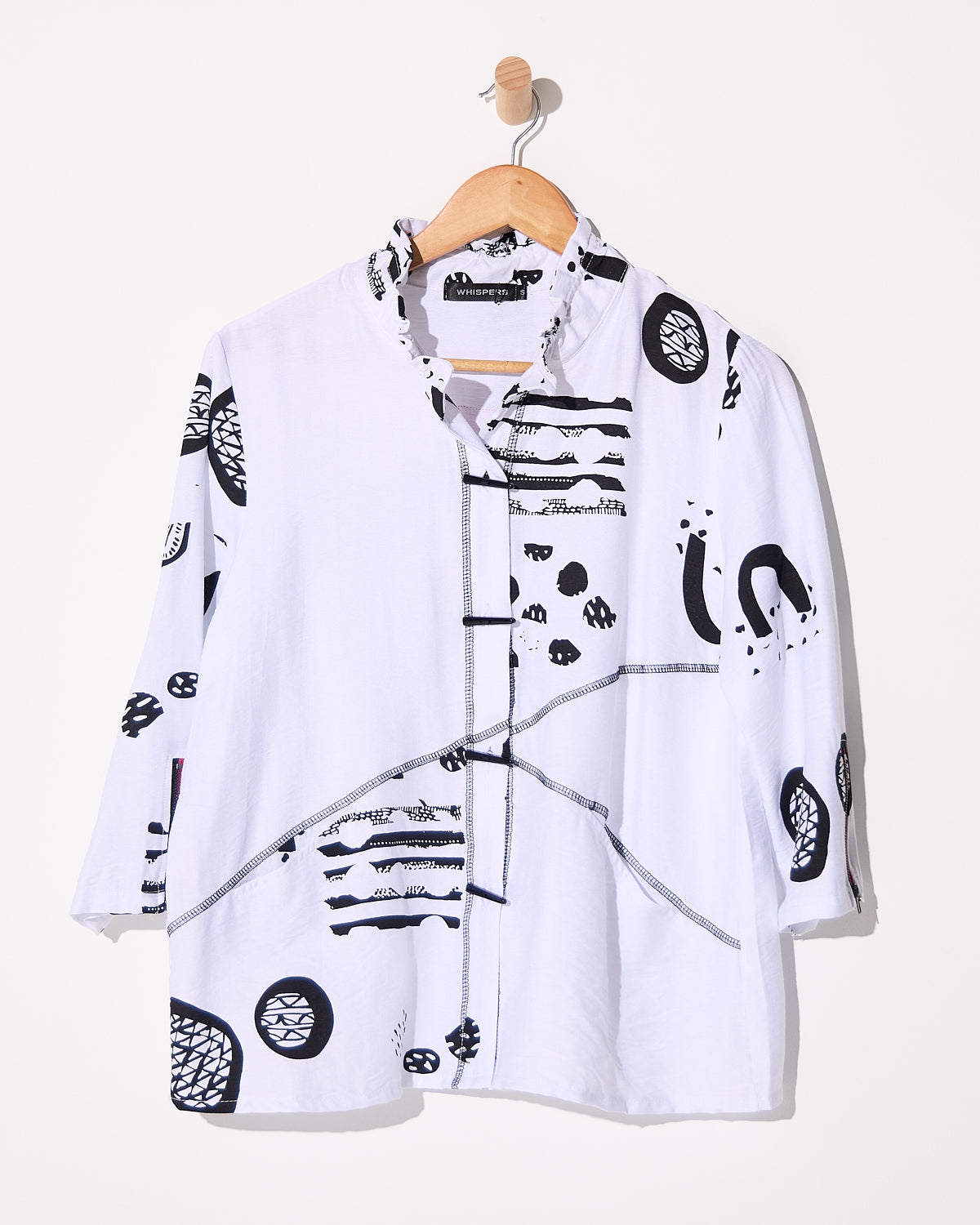 Vivian Shirt - Modern Lines White