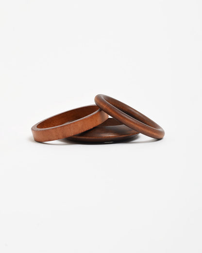Trio Timber Bangle Set - Tan
