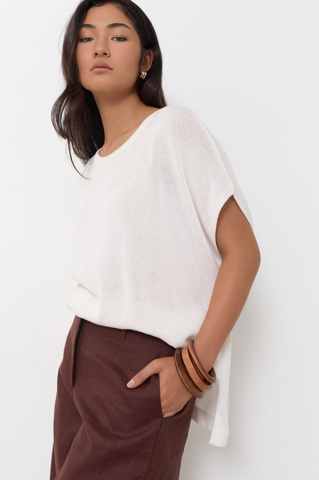 Trio Timber Bangle Set - Tan