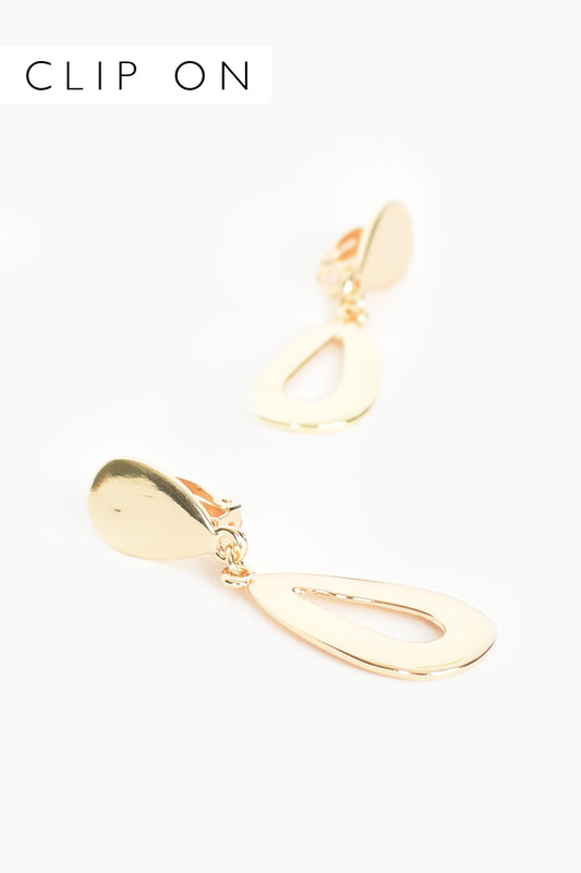 Audra Clip On Earrings - Gold