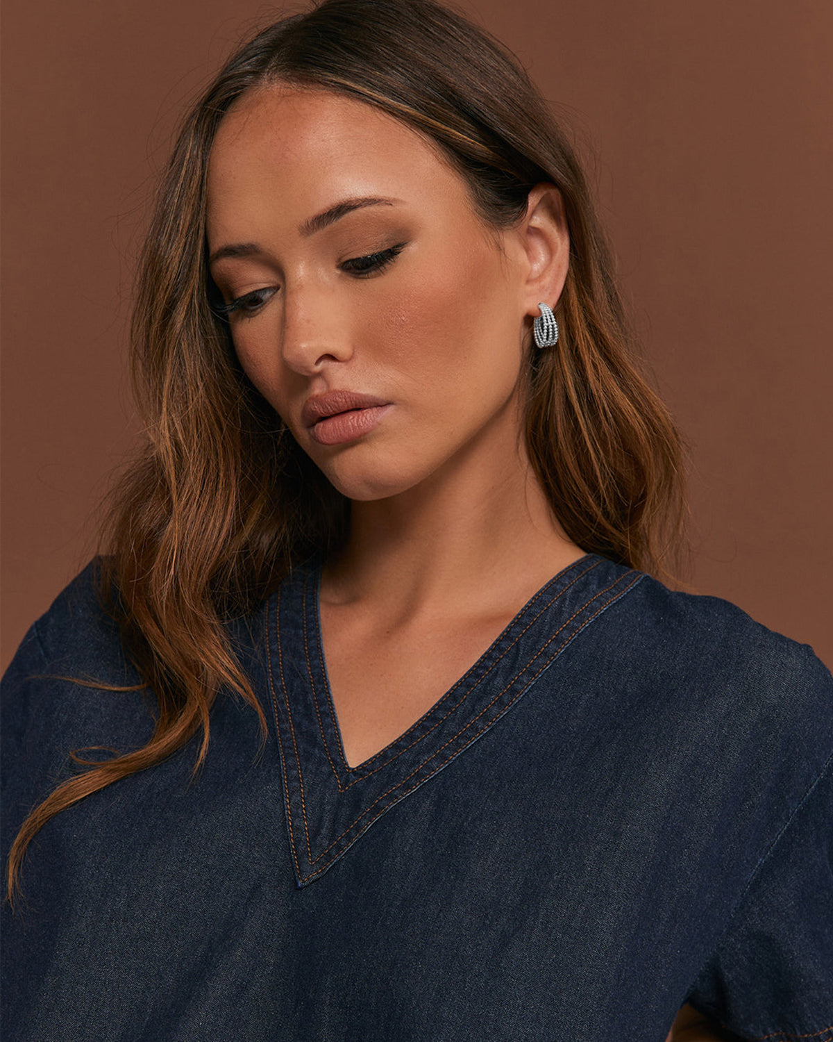 Mini Trio Metal Ball Hoops - Silver