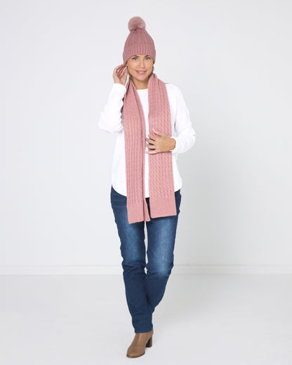 Ashland Scarf & Beanie - Rosewood