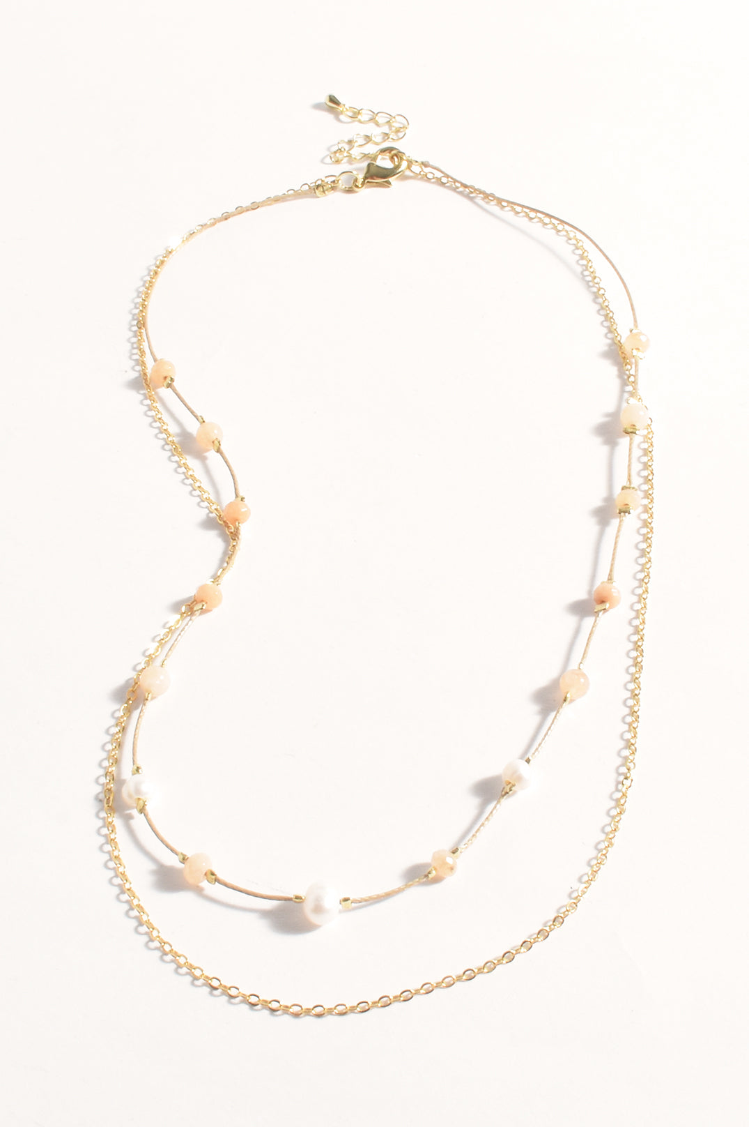 Bettani Layered Necklace - Gold/Tan