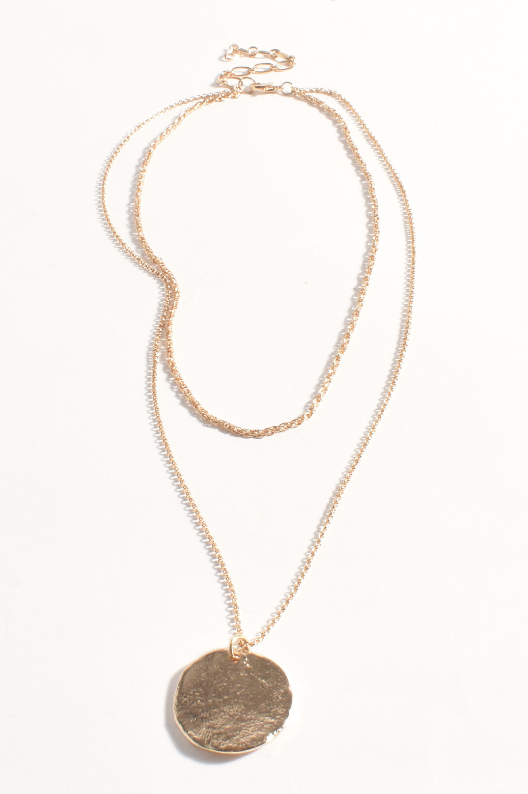 Layered Pendant Drop Necklace - Gold – TULIO Fashion