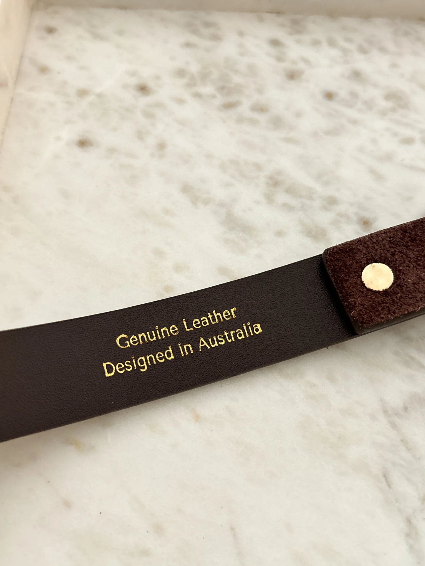 Halley Suede Buckle Belt in Brown