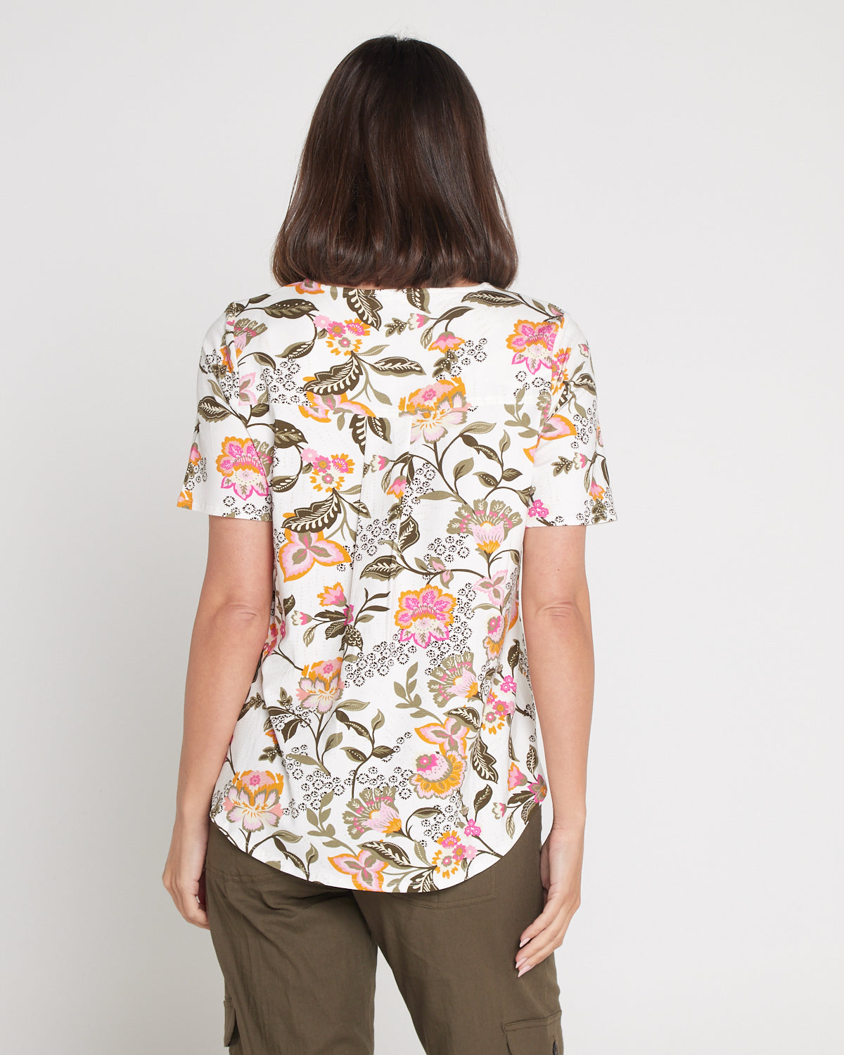 Ava Cotton & Modal Tee - Summer Jacobean Floral