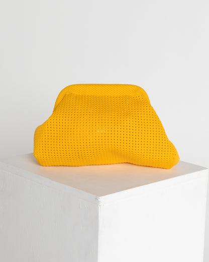Adelaide Perforated Knit Clutch - Golden Yellow
