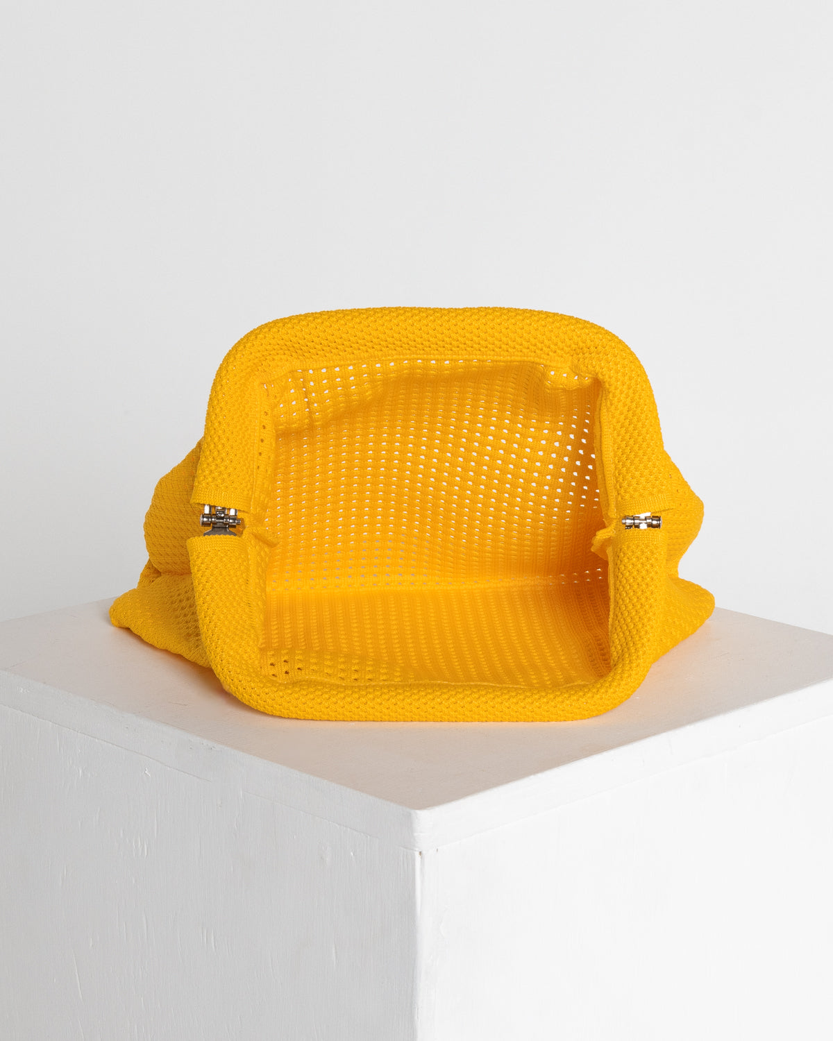 Adelaide Perforated Knit Clutch - Golden Yellow