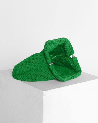 Adelaide Perforated Knit Clutch - Emerald Green