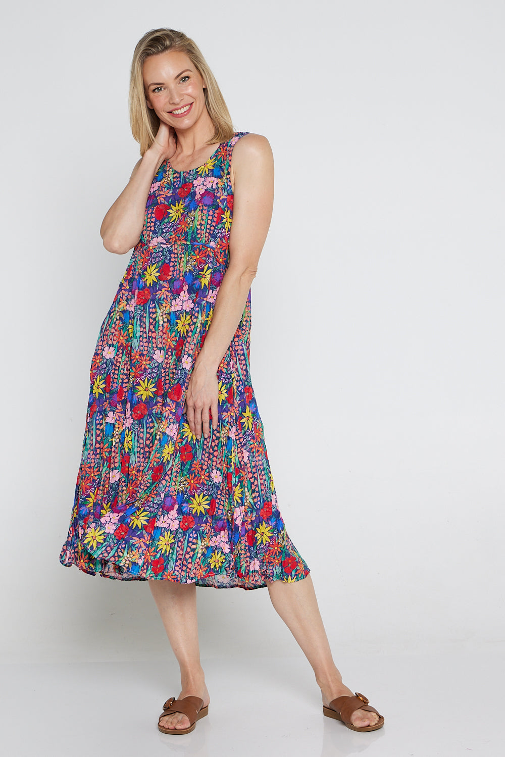Adeline Dress - Rainbow Wildflowers