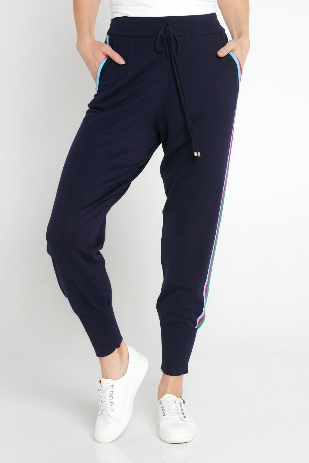 Aida Knit Jogger Pant - Blue Rainbow – TULIO Fashion