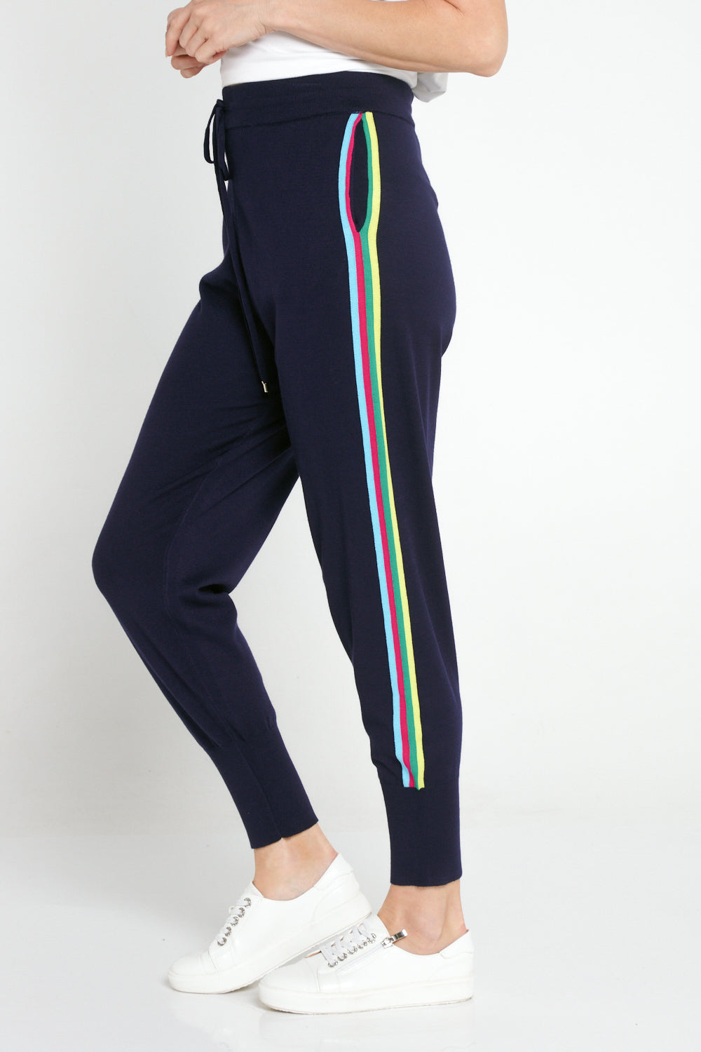 Aida Knit Jogger Pant - Blue Rainbow – TULIO Fashion