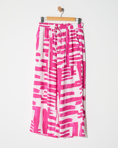 Aiko Linen Pants - Pink Wash