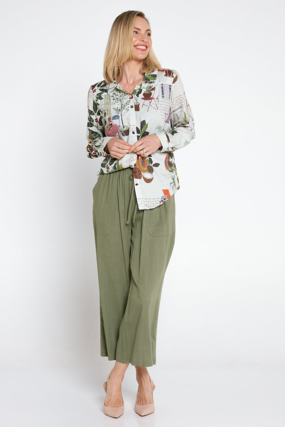 Aiko Linen Pants Khaki – TULIO Fashion