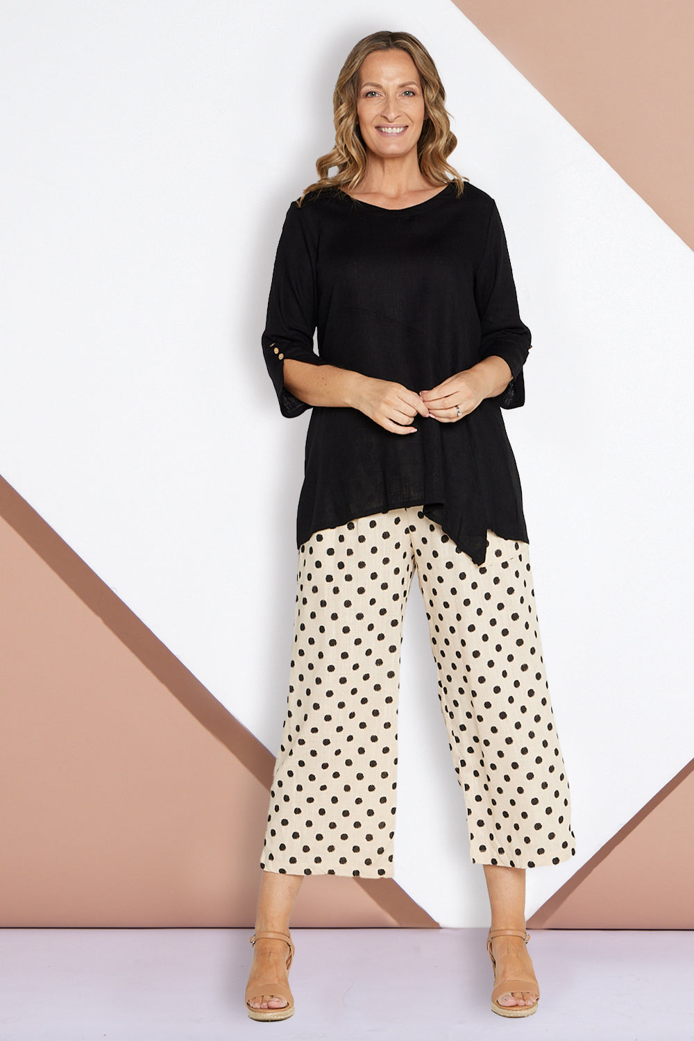 Plus size hotsell black linen pants