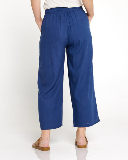 Aiko Linen Pants - Denim Blue