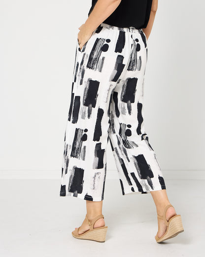 Aiko Linen Pants - Ink Wash