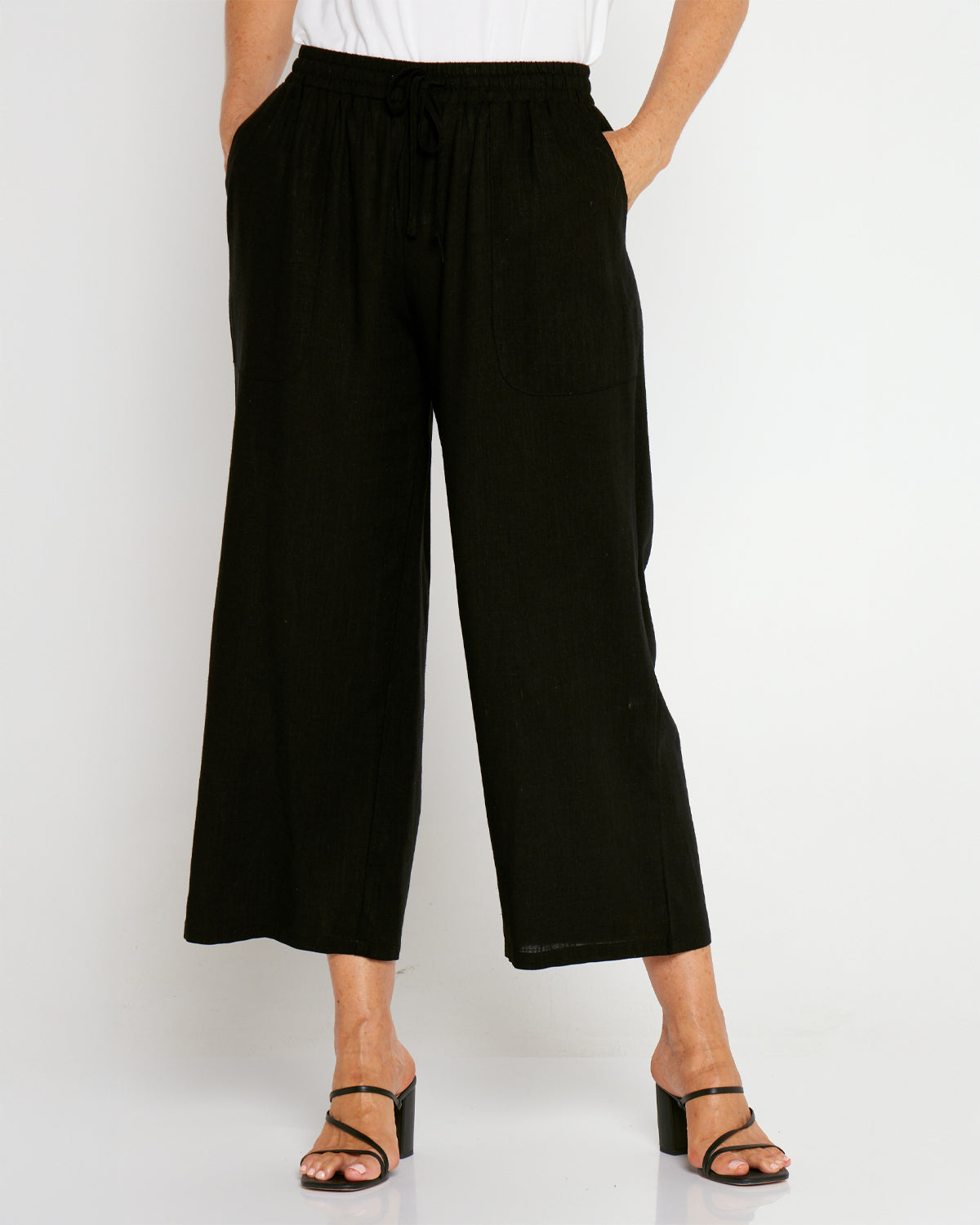 Aiko Linen Pants - Black