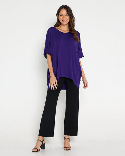 Alana Bamboo Top - Eggplant