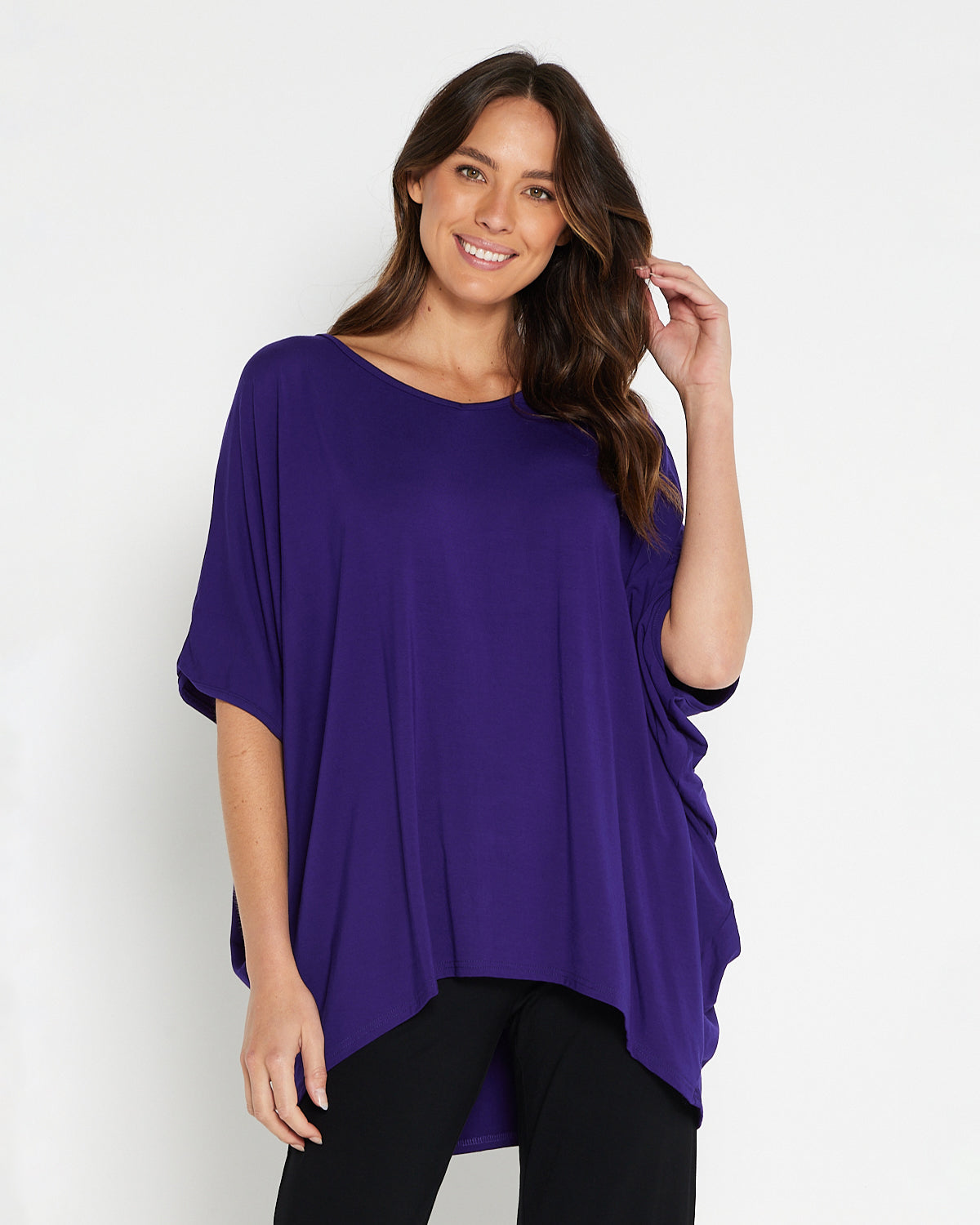 Alana Bamboo Top - Eggplant
