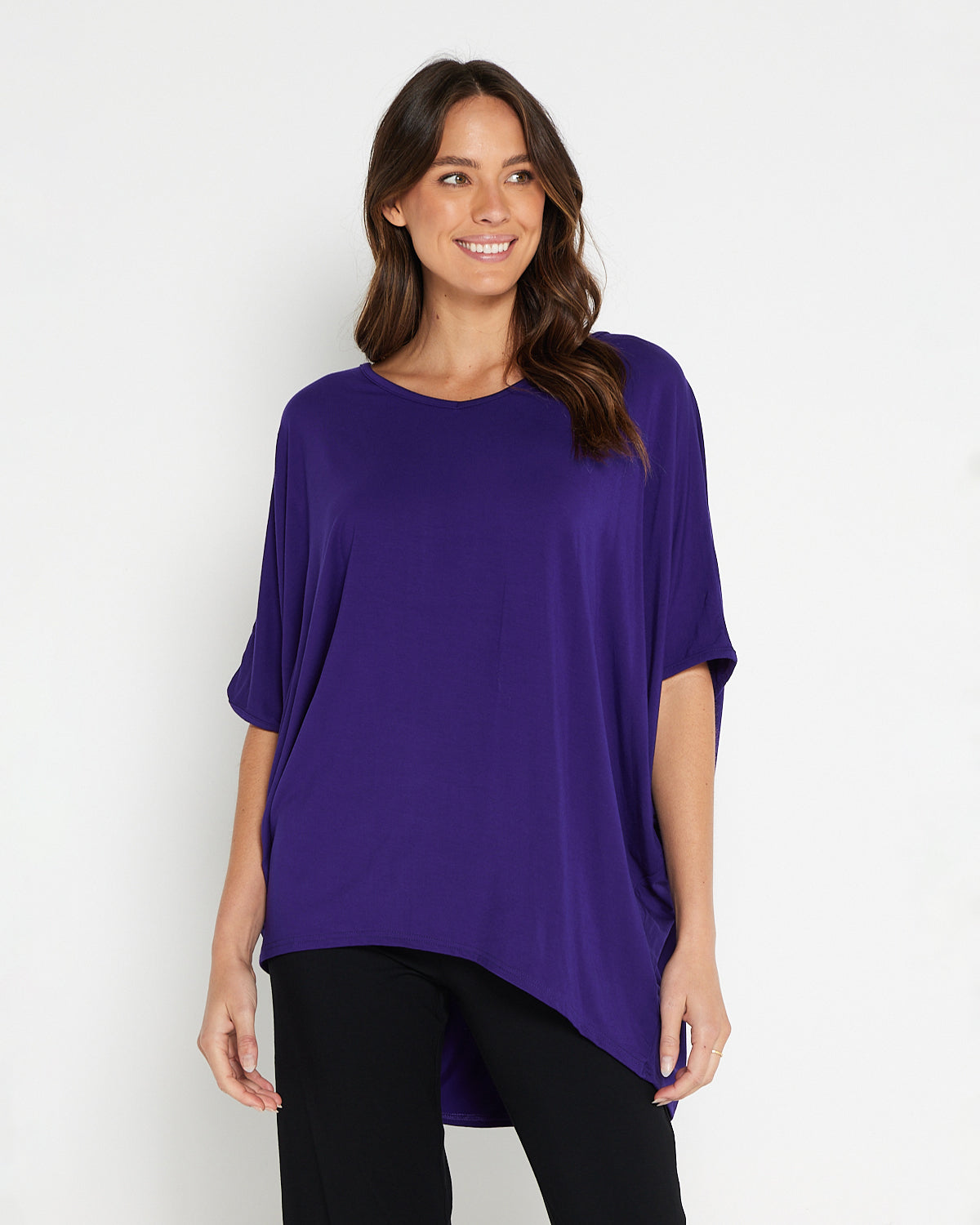 Alana Bamboo Top - Eggplant