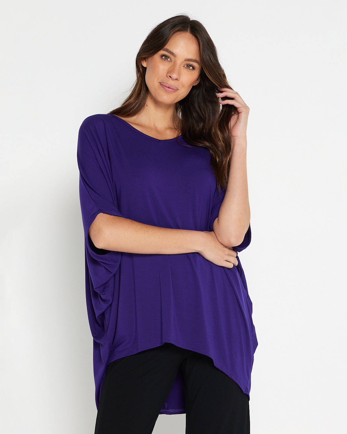 Alana Bamboo Top - Eggplant