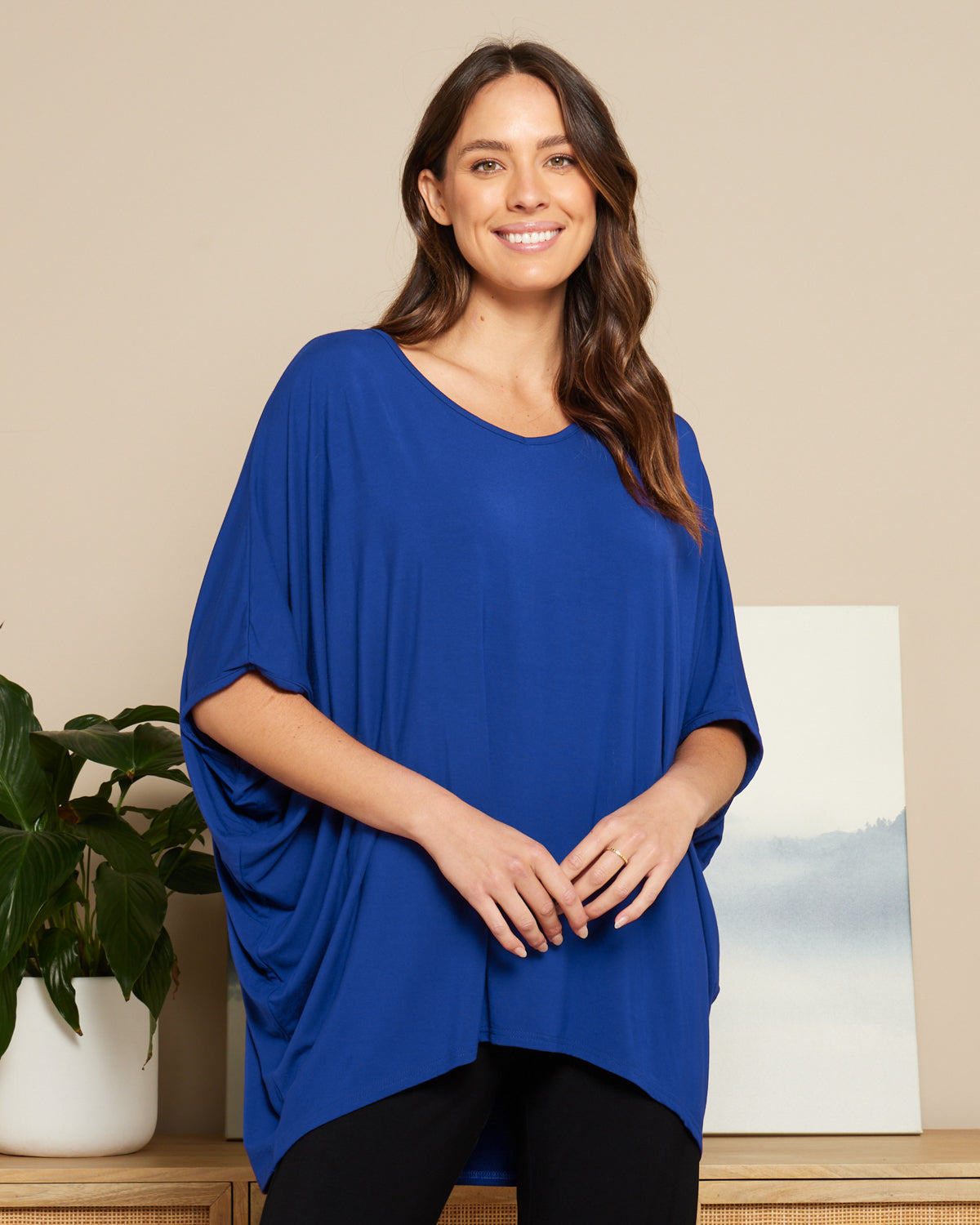 Alana Bamboo Top - Royal Blue
