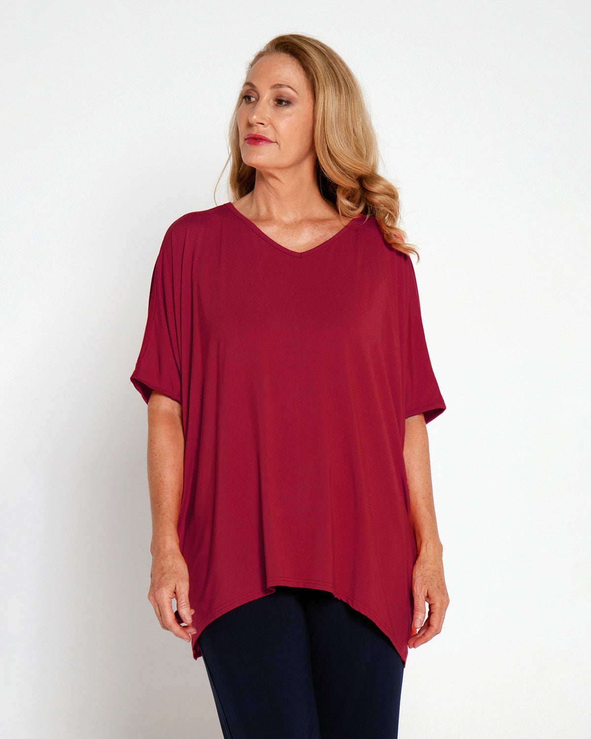 Alana Bamboo Top - Maroon