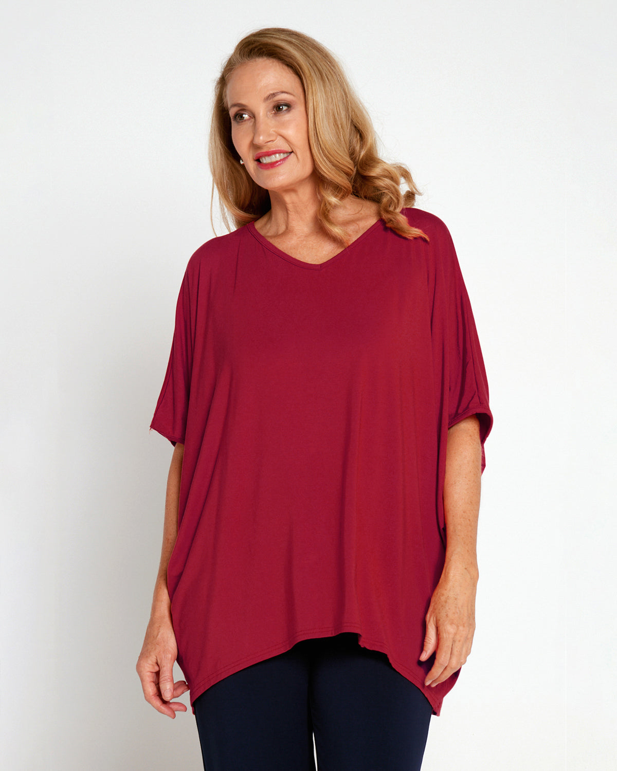 Alana Bamboo Top - Maroon