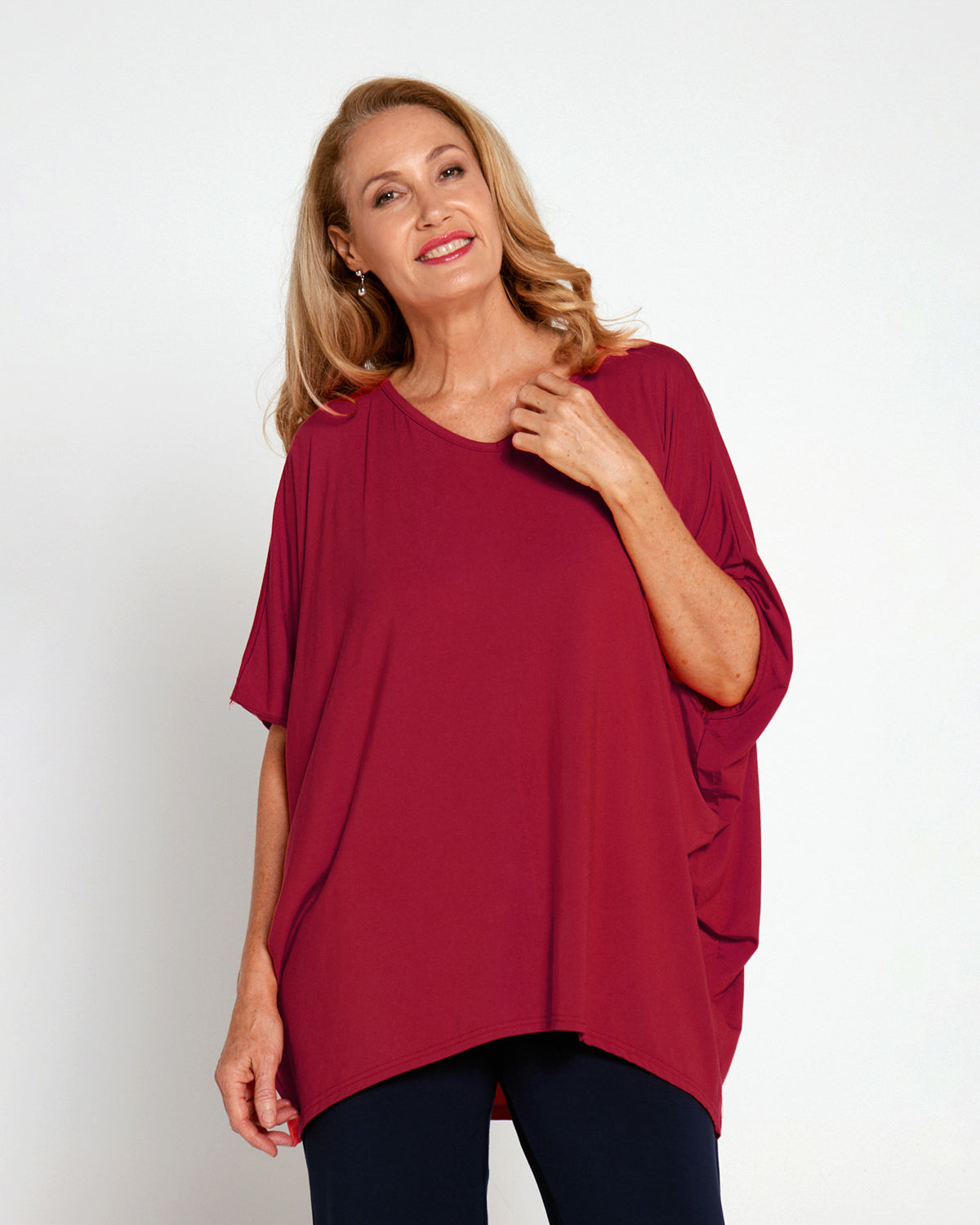 Alana Bamboo Top - Maroon