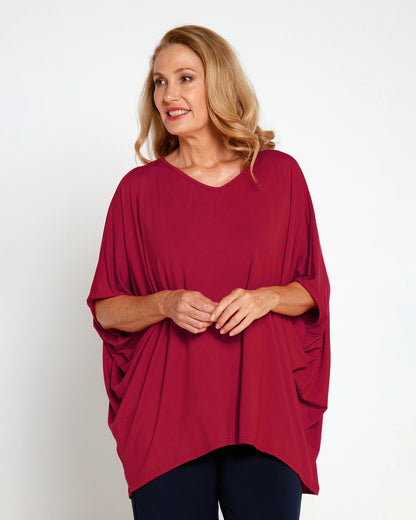 Alana Bamboo Top - Maroon
