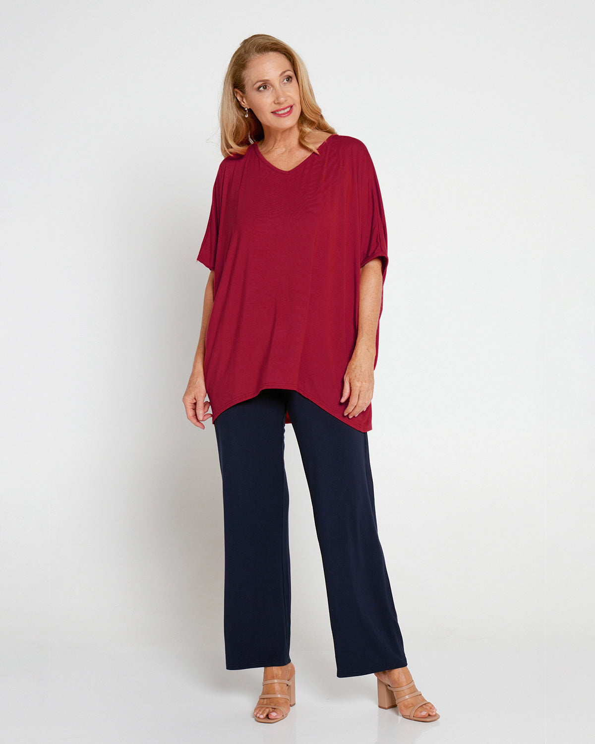 Alana Bamboo Top - Maroon